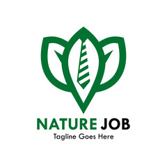 Nature job design logo template illustration