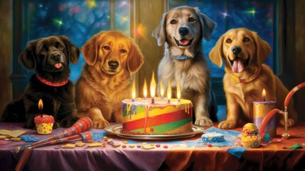 happy birthday dog.Generated with AI