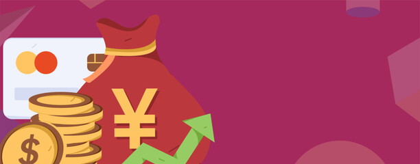 Internet finance and wealth management investment flat vector concept operation hand drawn illustration
