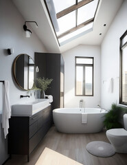 Fototapeta na wymiar modern bathroom interior