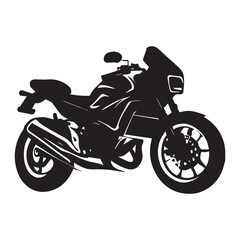 Obraz na płótnie Canvas A Motor cycle Vector silhouette illustration.