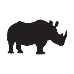 Rhinoceros Vector silhouette illustration