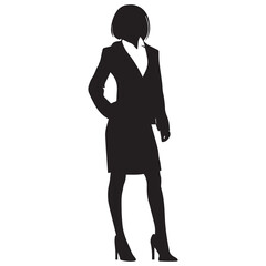 Business Women Vector silhouette