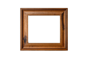 wooden frame isolated on white PNG