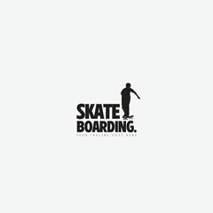 Fototapeta na wymiar Skatevoarding logo.Skateboard activity board skate skating vector image.