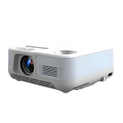 Digital projector isolated on white PNG transparent background