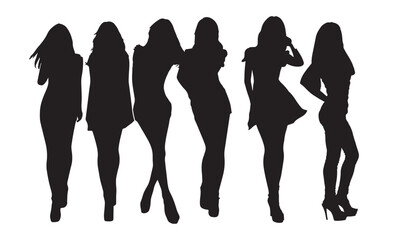 silhouettes of women