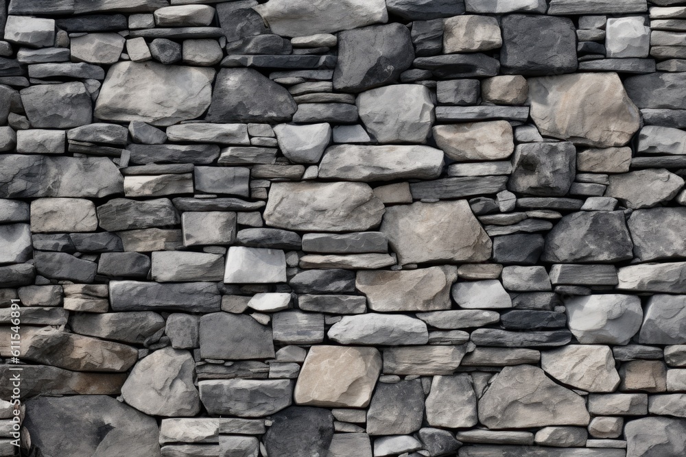 Poster mockup of stone wall texture. generative ai