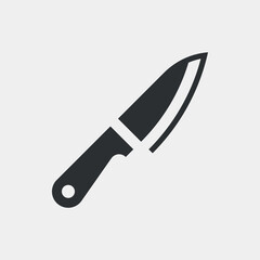 Kitchen knife. Cute vector icon or illustration