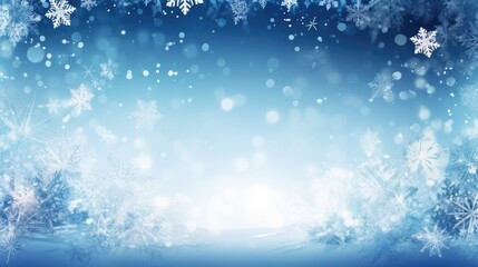 Fototapeta na wymiar winter snowflakes background with generative ai