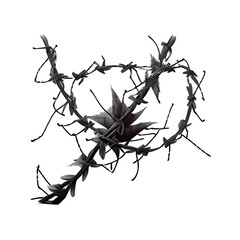 Barbed wire Ai generated image
