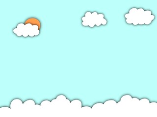 Blue sky with white clouds background