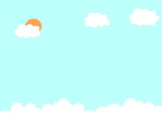 Blue sky with white clouds background