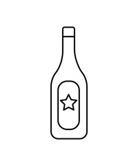 bottle of wine icon, vector best line icon.