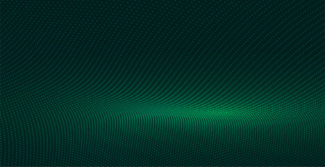 Obraz premium round shape dotted abstract banner in dynamic flow motion design