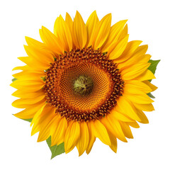 sunflower isolated on transparent background cutout