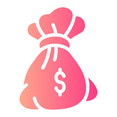 money bag Gradient icon