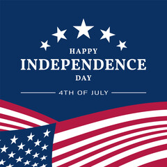 independence day 4th of july with american flag decoration