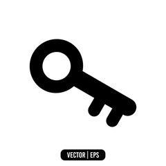 Key icon vector illustration logo template for many purpose. Isolated on white background.