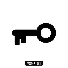 Key icon vector illustration logo template for many purpose. Isolated on white background.
