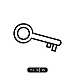 Key icon vector illustration logo template for many purpose. Isolated on white background.