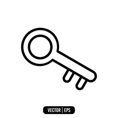 Key icon vector illustration logo template for many purpose. Isolated on white background.