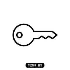 Key icon vector illustration logo template for many purpose. Isolated on white background.