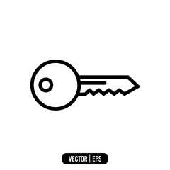 Key icon vector illustration logo template for many purpose. Isolated on white background.