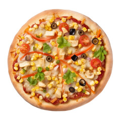 pizza isolated on transparent background cutout