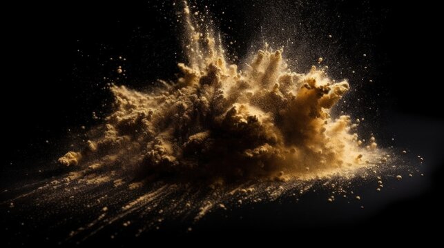 explosion of powder HD 8K wallpaper Stock Photographic Image