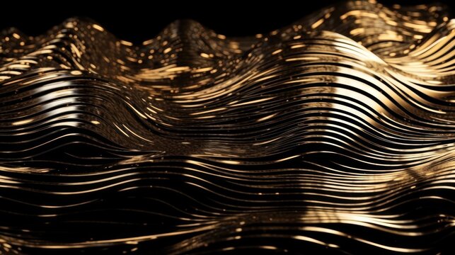 background with golden waves HD 8K wallpaper Stock Photographic Image