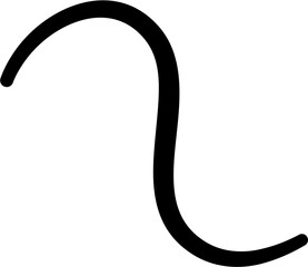 Minimal Curved Line Design Element Vector