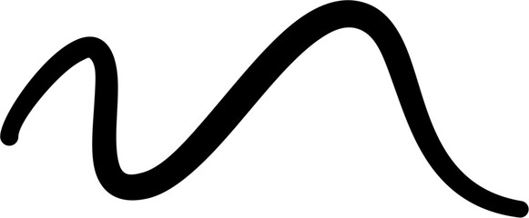 Curly Curved Line Design Element Vector