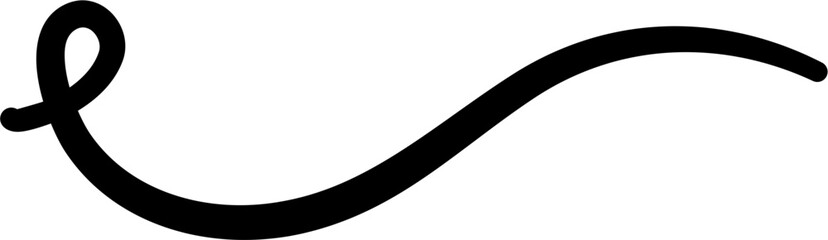 Minimal Curved Line Design Element Vector