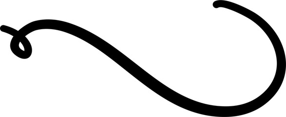 Minimal Curved Line Design Element Vector