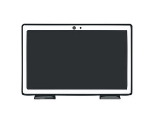 isolated on flat computer monitor screen