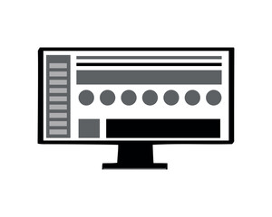 Digital display icon, computer equipment control