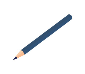blue pencil flat icon design