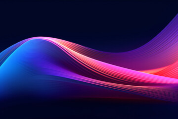 Abstract multicolor light beam background illustration with glow effect and copy space