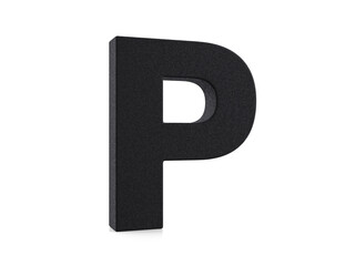 Plastic letter P