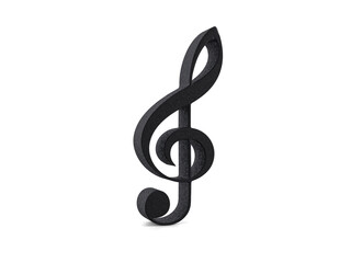 Plastic music note symbol