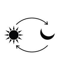 day and night icon, vector best flat icon.
