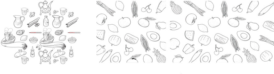 Line icons about spices and herbs on transparent background with editable stroke