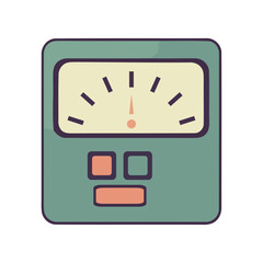 Speedometer gauge icon measures car
