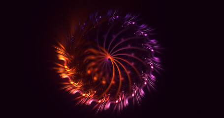 3D rendering abstract round light background
