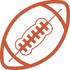 ball American football oval icon  illustration on transparent background
