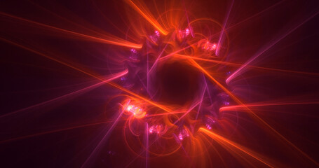 3D rendering abstract technology fractal background