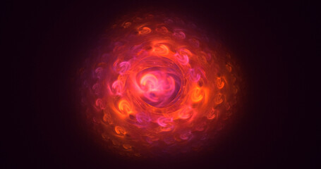 3D rendering abstract fractal light background