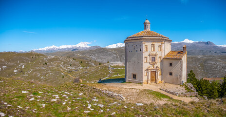  Gran Sasso National Park - Abruzzo - Italy - Santa Maria della Pieta church .