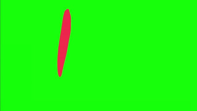 Greeting HI word in red graffiti in green background for start, hi, hello, hola,